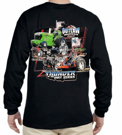 2024 Outlaw Truck & Tractor Pulling Association LONG Black Sleeve T-Shirt