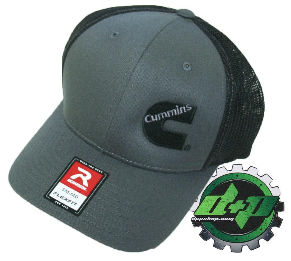 Dodge Cummins fit Charcoal mesh richardson flex – dieselpowerplusstore hat trucker Black Gray